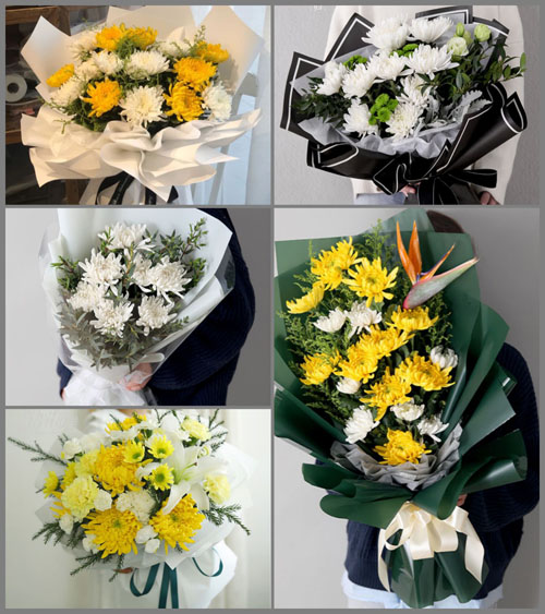 河北沧州海兴县赵毛陶镇白事花束代送